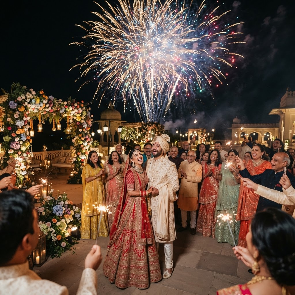 Indian wedding reception celebration